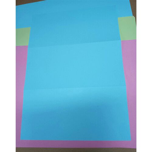 蓝色A4纸三等份绿色Ap4打印纸两等份彩色A4纸三等份粉色A4纸二等