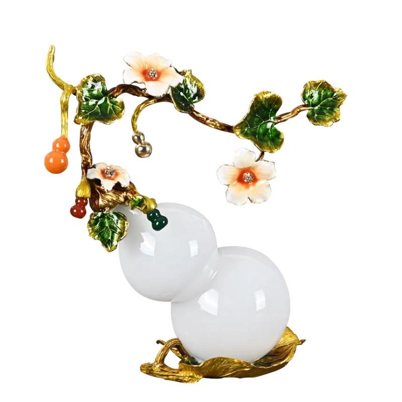 琉璃葫芦摆件五福临门客厅玄关办公室桌面装饰品乔迁新居开业礼品