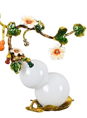 琉璃葫芦摆件五福临门客厅玄关办公室桌面装饰品乔迁新居开业礼品