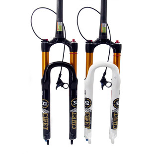 DFS超轻山地车自行车气叉神叉碳钎维前叉椎管线控锁死阻尼金管