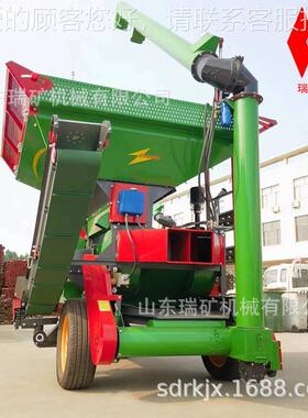 大型铲车上料玉2脱米粒小机每时0-30吨柴油机版OJC移动方便打粒机