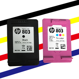 喷墨一体机803墨盒黑彩色添加墨水 惠普 deskjet1112 K7B87D