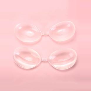 胸贴女游泳专用比基尼透明硅胶聚拢隐形防水防汗泳衣乳贴胸垫薄款