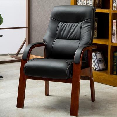 四脚麻将椅棋牌室专用会议椅老人高靠背实木办公室椅子电脑椅家用