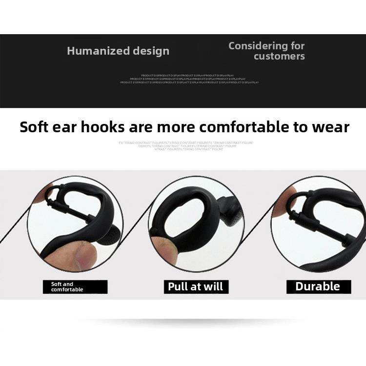 捷丰对讲机粗线耳机,抗拉原装耳塞,挂K头,通用黑色加长