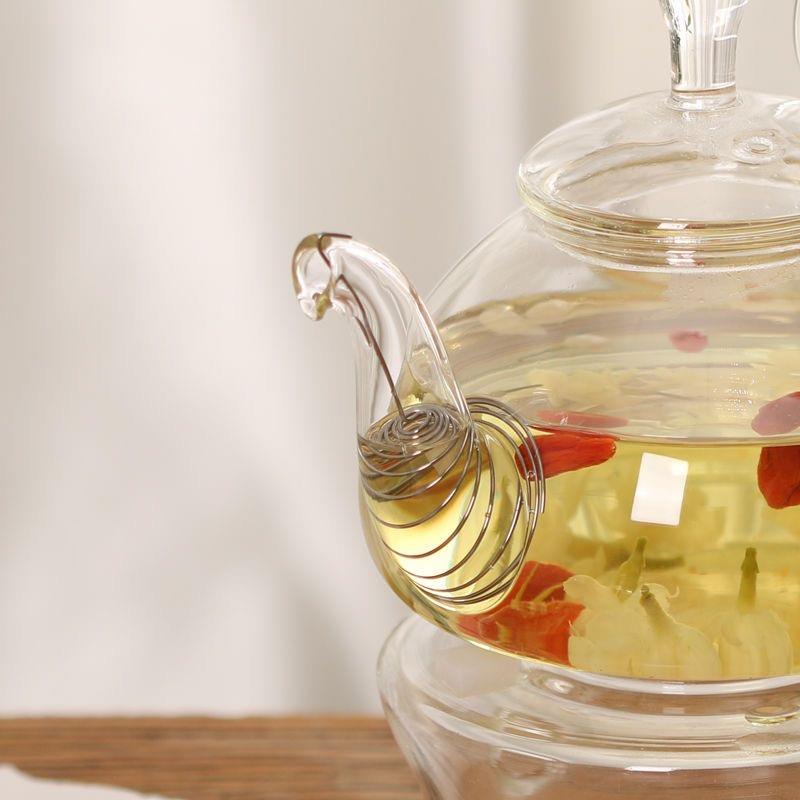 滤茶器网弹簧不锈钢内置通用玻璃茶壶过滤网配件代替内胆金属水壶