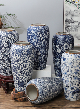 2M高青陶瓷瓶家居软装样板房复古瓶中式瓶乾燥器