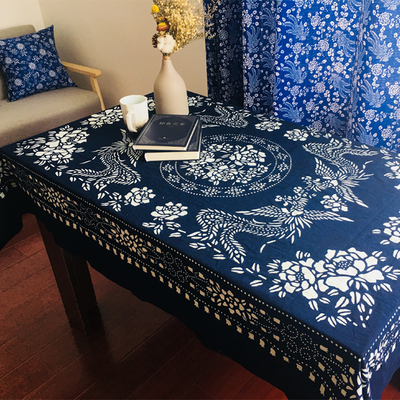 乌镇手工双面复古中式风蓝印花布