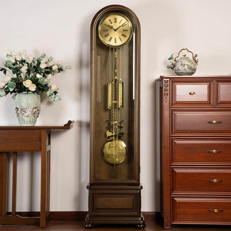 德国赫姆勒落地钟客厅家用新中式欧式大座钟复古北极星立式大摆钟