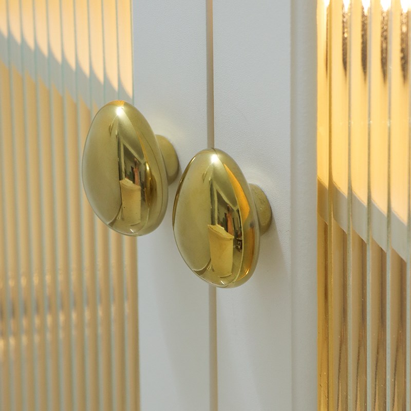 星翡轻奢金色拉手柜门单孔衣柜抽屉把手高级感陶瓷银色柜子免打孔