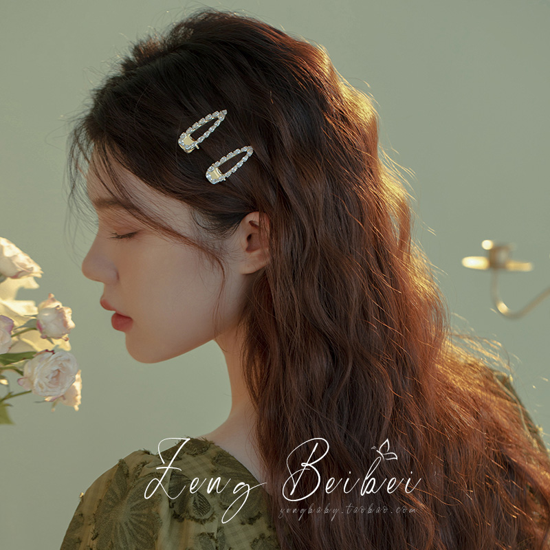 满锆石碎发夹子头饰头发卡子仙女公主头侧边夹刘海迷你小号鸭嘴夹