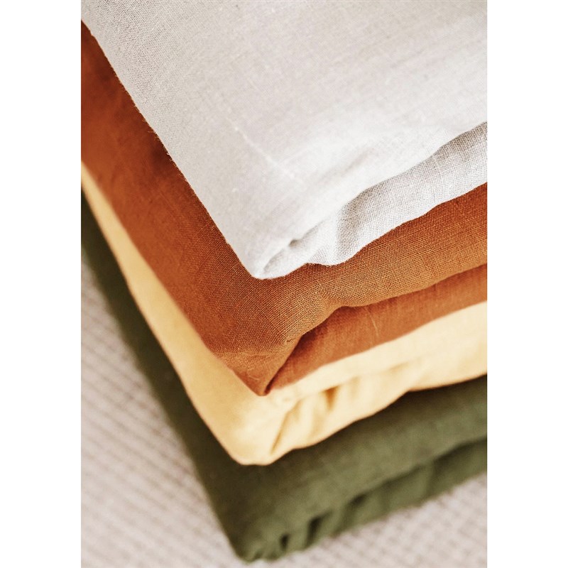 亚麻夏天裸睡床笠单件夏款纯色床罩床套防尘罩1.8床垫保护套订制