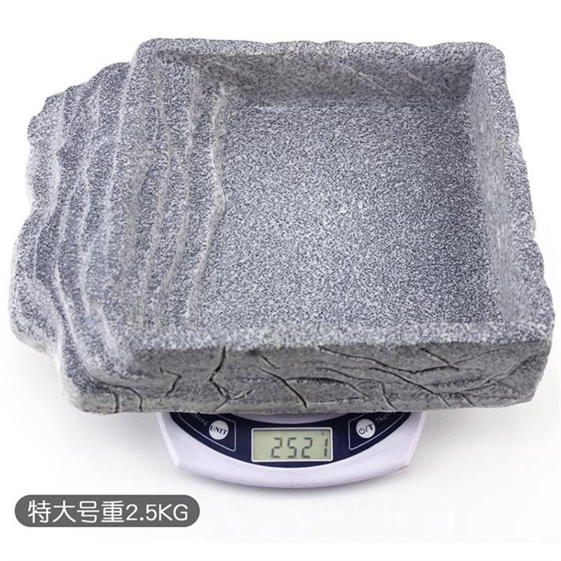 陆龟箱食盆水盆爬宠饲养箱蜥蜴角蛙守宫泡澡盆宠物乌龟饮水盘爬虫
