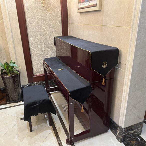 钢琴罩顶盖布半披桌旗琴键布防尘罩遮盖布半罩耐磨保护套防尘垫罩