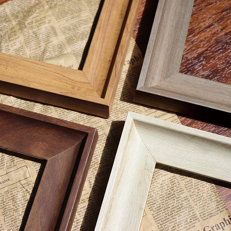 仿实木装裱画框定做相框定制油画框镜框拼图框现代简约美式