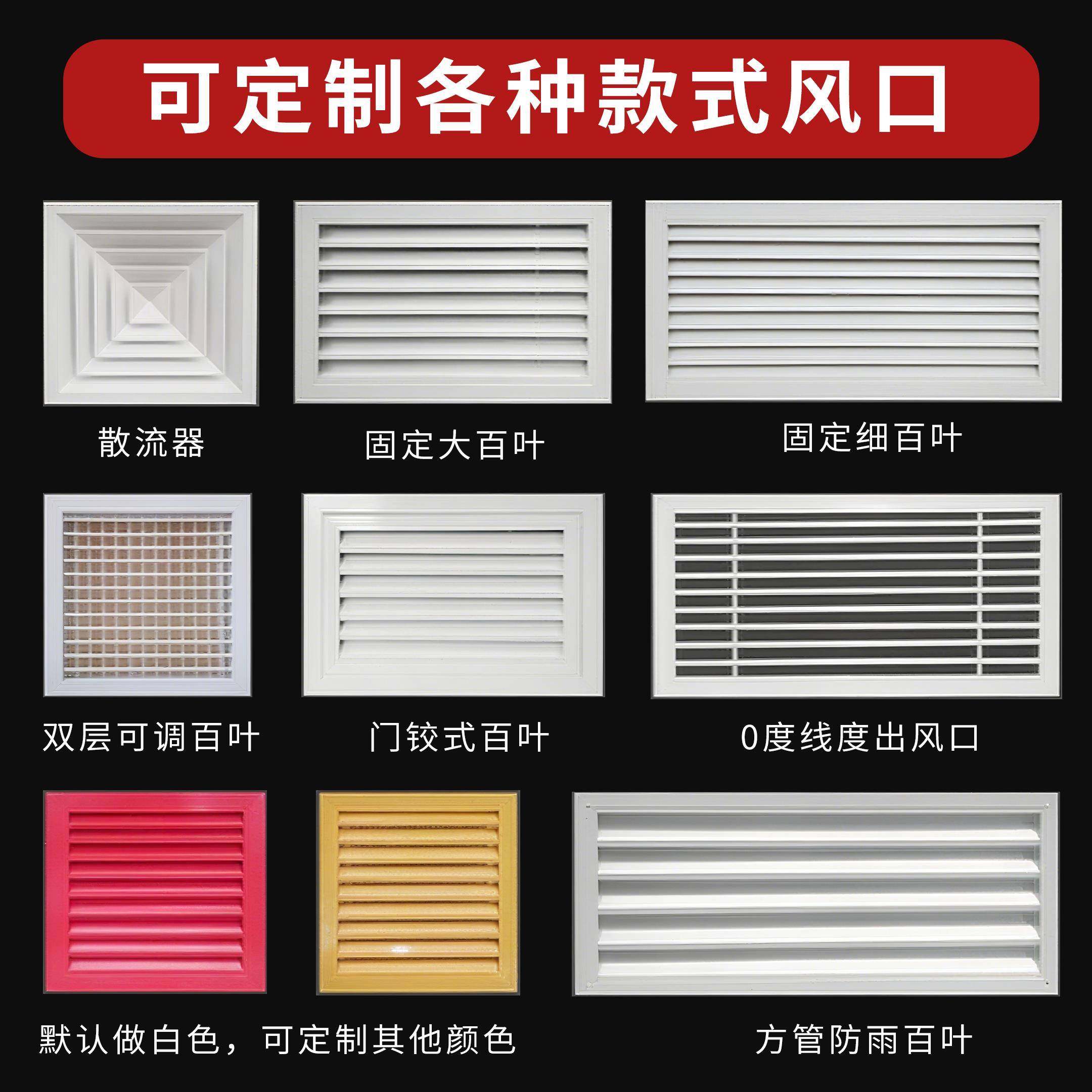 定制铝合金百叶窗通风口空调罩出风口保护罩外墙装饰围栏格栅网