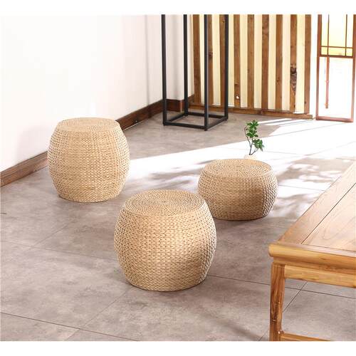 草编蒲团坐墩客厅矮凳沙发凳子凳凳子鼓墩绣墩鼓凳凳凳古筝实木