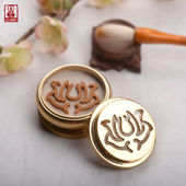 纯铜莲花香篆炉沉香熏香檀香粉工具香炉家用香篆工具室内香篆套装