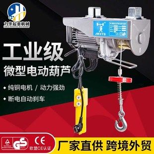 起重微型提升機12m鋼絲繩電動葫蘆 力華起重工業級微型電動葫蘆
