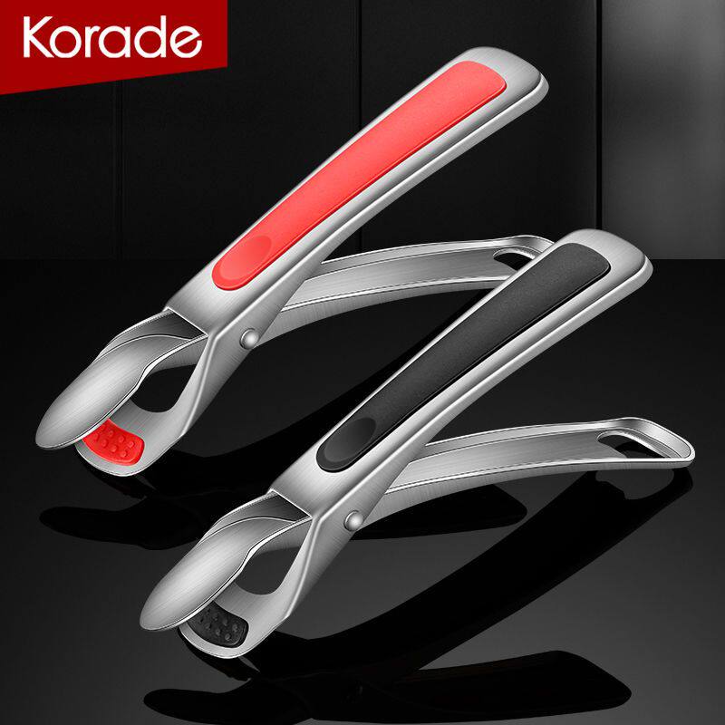 万能夹盘子夹316不锈钢防烫夹取碗夹隔热蒸菜夹子带硅胶厨房神器