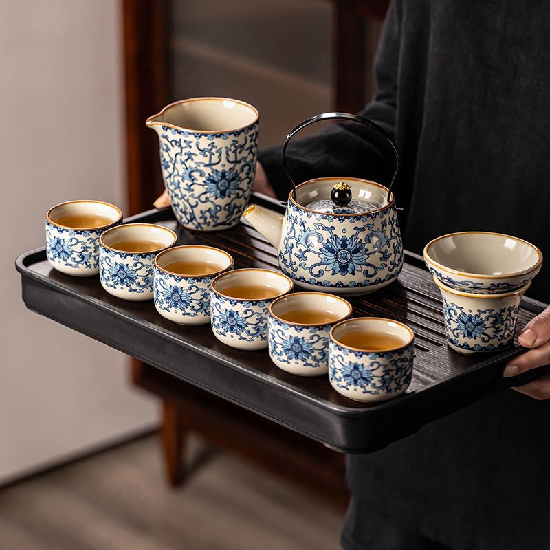 青花汝窑功夫茶具套装2025