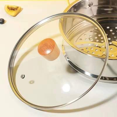 日式雪平锅配件盖子蒸笼格