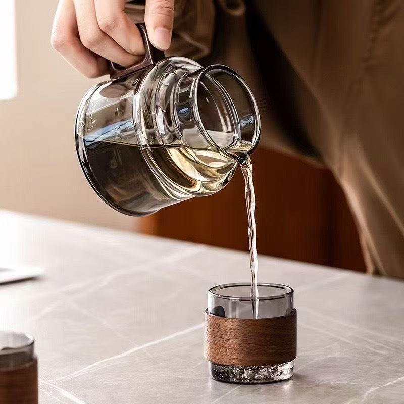 新品耐热玻璃墩壶迷你杯三