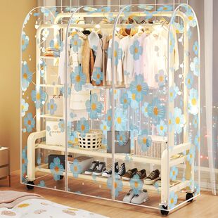 落地衣架防尘罩遮灰尘罩双杆家用挂式透明衣服罩子套衣物全封闭带