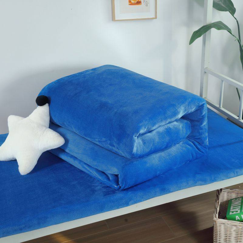 加厚纯色法兰绒被套单件双人保暖韩版素色珊瑚绒单被罩学生宿舍罩