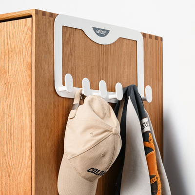 免打孔玄关衣帽架门后置物挂架