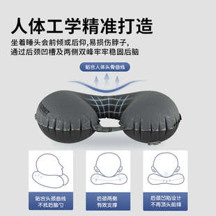 STS枕头充气U型枕脖枕旅行护颈枕长途飞机高铁睡觉用品护脖子神器