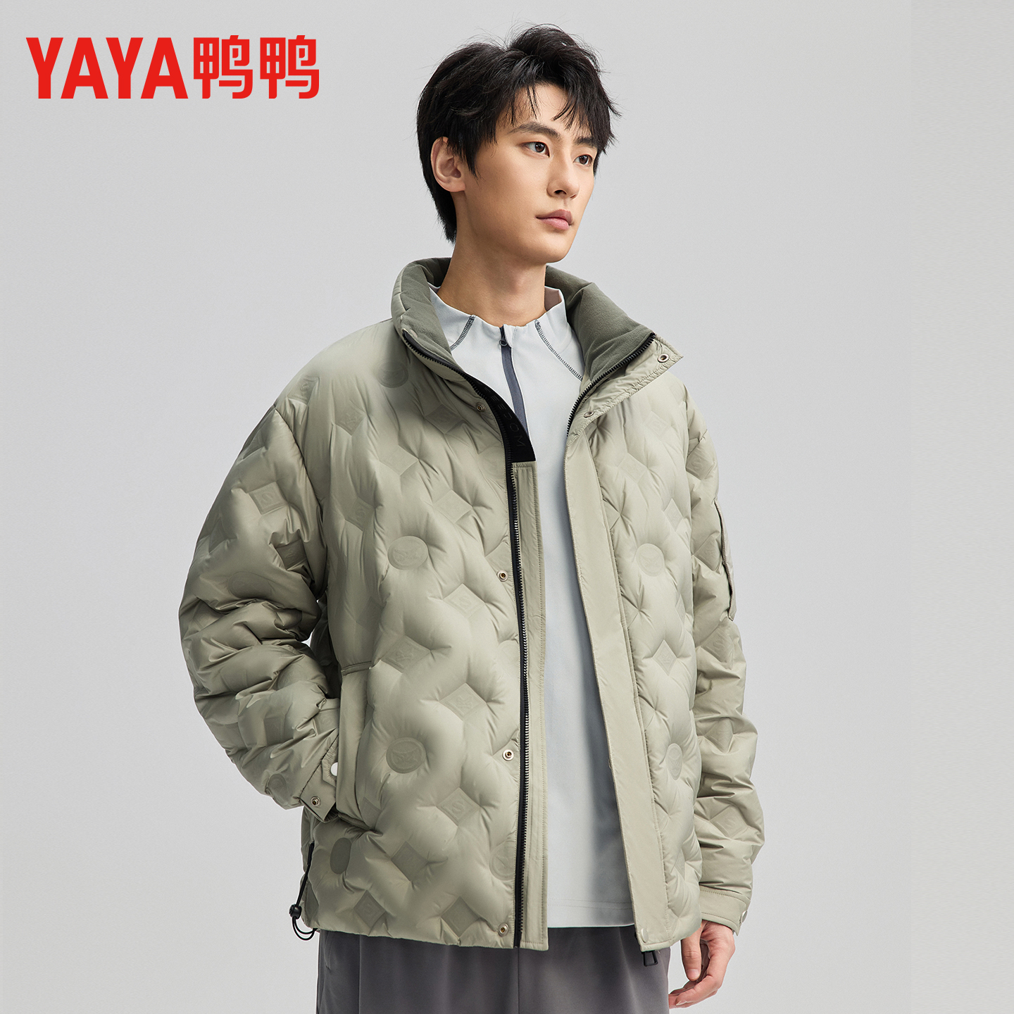 时尚新款休闲鸭鸭登山立领羽绒服