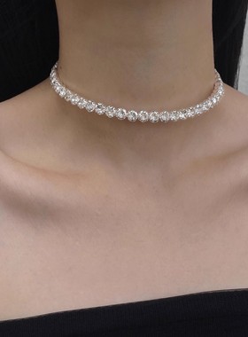 轻奢高级感多层镶钻超闪项圈项链