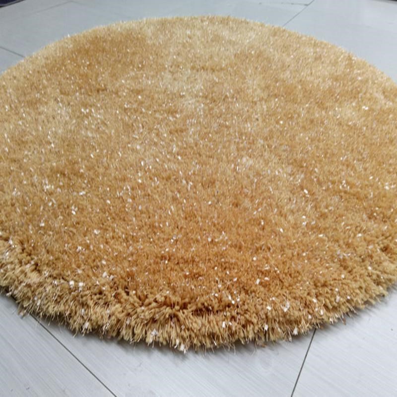 简约现代长毛加厚弹力丝旗白色圆形地毯电脑椅衣帽间地垫定制定制