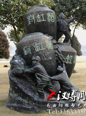 玻璃钢仿铜人物雕塑铸铜人物喂小孩喝酒雕塑广场公园步行街铜雕塑