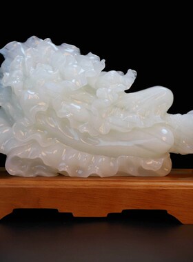 招财玉白菜摆件天然阿富汗工艺品办公室家居装饰乔迁新居开业礼品