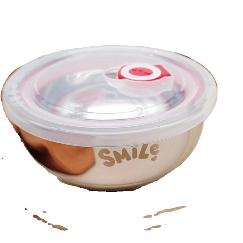 高端餐具316不锈钢碗家用加厚 双层成人带盖汤碗中式儿童吃饭碗