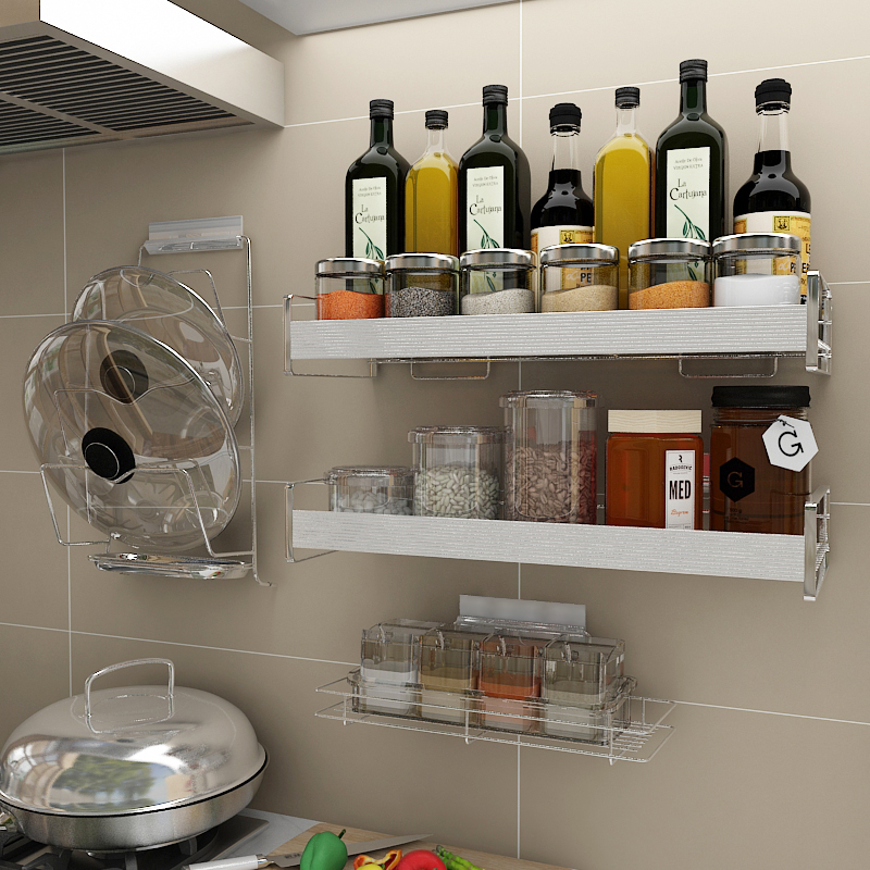 304不锈钢碗架沥水架碗碟架晾放碗盘收纳架壁挂免打孔厨房置物架