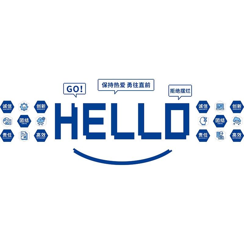 公司进门形象墙企业团队员工激励文化墙标语办公室氛围布置高级感