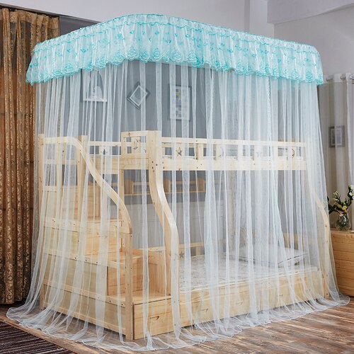 子母床蚊帐上下铺双层床U型导轨支架学生儿童母子高低床蚊帐