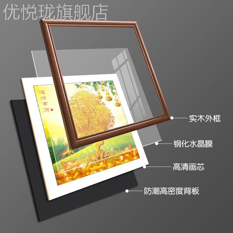 定做发财树挂画横版家里厨房餐桌装饰摇画钱树进门入户Z发玄关沙