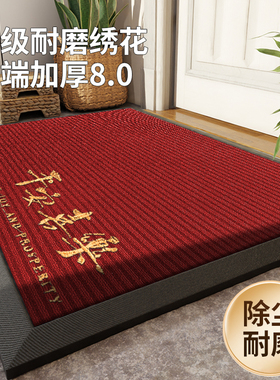地垫入户门垫进门脚垫玄关高x端进户红色门垫除尘防滑垫地毯门口