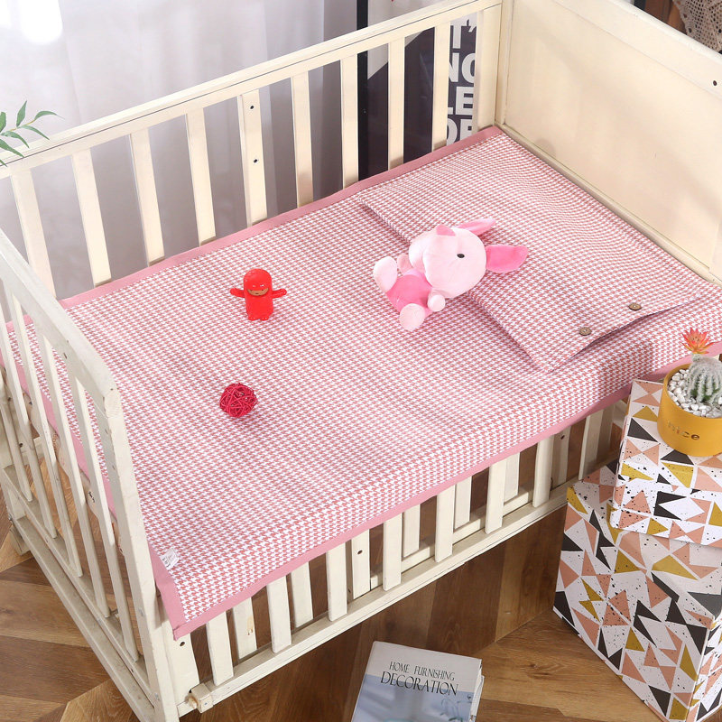 提花老粗布凉席儿童全棉加厚夏季宝宝空调席婴幼儿园床单A类