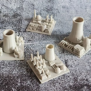 核电站模型火电站模型 发电厂模型沙盘模拟场景摆件