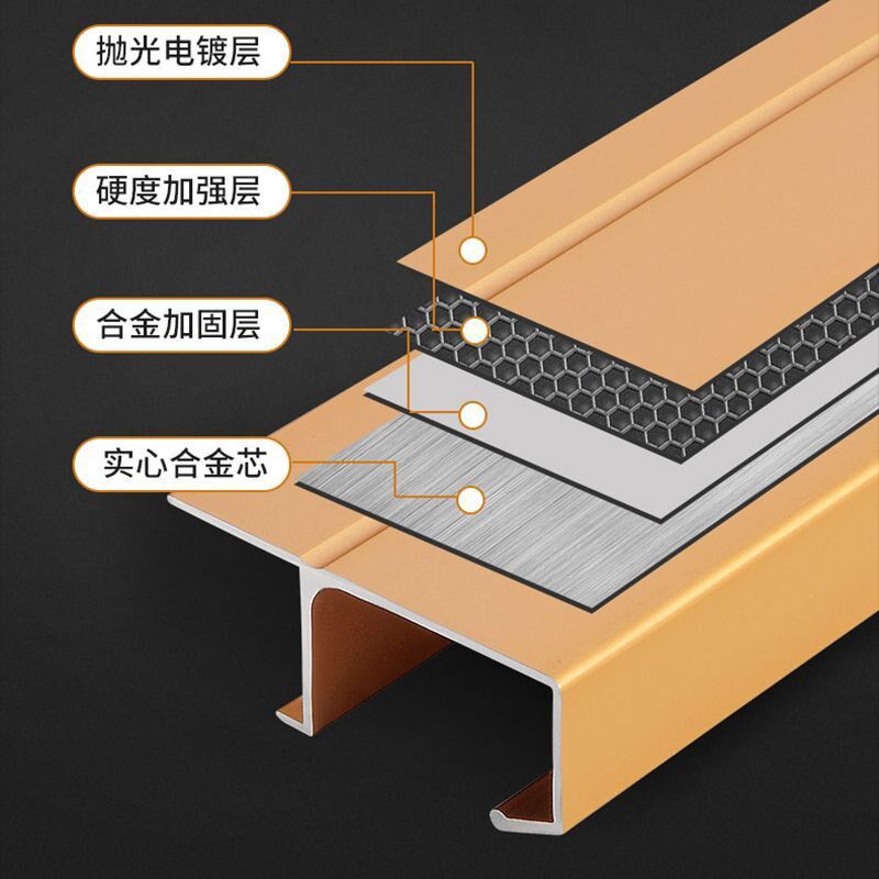 G型橱柜拉手免开槽封边衣柜柜门厨房隐形暗拉手现代简约F款门把手