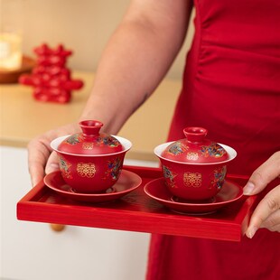 唐诚婚礼温度龙凤杯一对换口D新人婚礼祝酒杯套装嫁妆用品