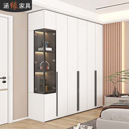 法式奶油风大衣柜家用卧室衣橱储物柜小户型J大容量收纳柜定制7A3