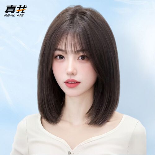 真发假发女长发全真人q发假发女全头套真发自然中长锁骨发蕾丝发