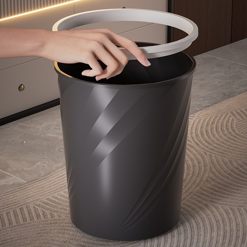 垃圾桶家用卧室客厅卫生间厕所大容量高颜值简约风压圈垃圾筒纸篓