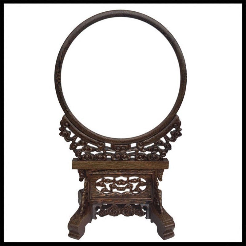 红木隔断实木插屏大理石字画装裱框架屏风照片相片框摆台木质台屏